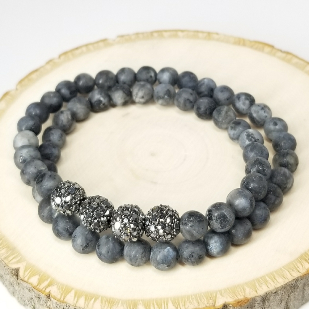 NEW Genuine Natual Stones Double Bracelet Choker